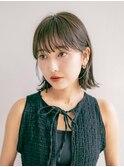 ウェットで耳掛けボブ