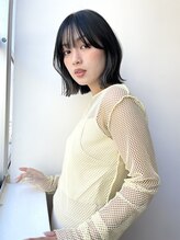 ルク(Luc.) 【人気No.1】イヤリングカラー×切りっぱなしボブ