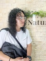 ナトゥーラ 八事店(Natura)&nbsp;メンズパーマ×ブラックスパイラス長髪メンズカット