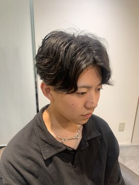 マナベ(manabe) センターパート、ニュアンスパーマ