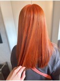 #オレンジ#ブリーチカラー#髪質改善