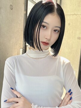 ミンクス渋谷スマートサロン(MINX shibuya smart salon) シアーカラー ショート 姫カット ダークアッシュ 魅力倍増カール