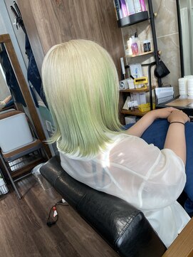 ラル(Lull) 【ルーツカラー×ライムカラー】バレイヤージュ/シャドールーツ