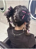 ツイン編み下ろし/梅田ヘアセット