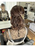 ハーフアップ
