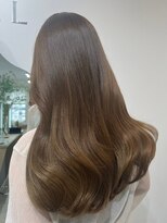 ベル(BHEL) ミルクティーベージュピンクベージュカラー顔周りレイヤー30代