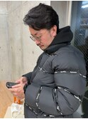 斜めバング/グレージュカラー/デザインカラー/シルキーベージュ