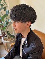 ヴァンメン 大曽根(VAN MEN) 韓国マッシュスペインカールスパイキーショートブルーブラック