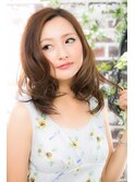 【Grous Hair】ちょっとルーズにくせ毛風☆ふわふわミディ
