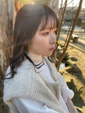 アンジュール 鹿児島中央店(UNJOUR.) ピンクブラウン×大人ミディアム