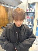 Lomalia表参道原宿ケアブリーチダブルカラーベージュショート