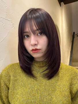 ベル 表参道店(Belle) ラベンダーブラウン×ミディアムレイヤー【山口理聖】