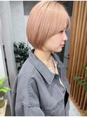 【門前仲町】トレンド　ミルクティーカラー　ショートボブ