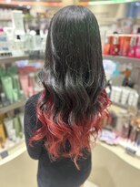 ヘアーザラブズラフズ オーガニカ 北九州(HAIR THE LOVES LAUGHS ORGANICA)&nbsp;エンドカラー レッド