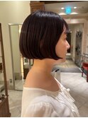 ★切りっぱなしボブ/フレンチボブ/ダークラベンダー前髪あり銀座