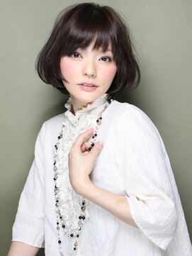 ヘナファクトリー 与野店 前下がりの小顔になれる☆黒髪おとなボブ