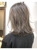 【Marl】少し明るめのグレージュに無造作セミディ♪