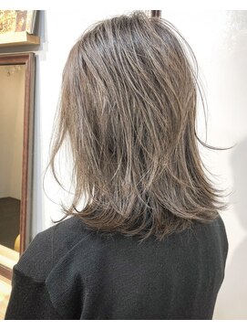 ヘアーアンドアトリエ マール(Hair&Atelier Marl) 【Marl】少し明るめのグレージュに無造作セミディ♪