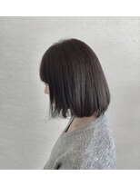 ルクール 東三条店(Le Coeur)&nbsp;ダークグレージュカラー/ぱっつん前髪/20代