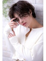 ヘアーアートシフォン 池袋西口店(Hair art chiffon)&nbsp;似合わせカットで個性的斜めバングで大人かわいいナチュラルボブ