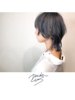 パドトロワ(Pas de trois)&nbsp;新潟×コバルトグレー×ウルフショート×トレンドヘア