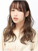無造作フェミニンセミロング 