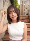 ミディアムレイヤーカットボブウルフ10代20代インナーカラー