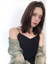 ジエクトカナウ 大阪梅田店(The Ect canow) 小顔カット/アッシュカラー/こなれミディ/大人ガーリー/ロブ