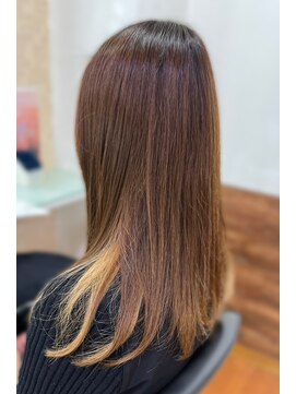 アークスヘアー 20代30代40代髪質改善カラーアッシュベージュ艶感ストレート