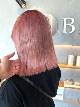 ベーシス(Basis) 【Basis福田】コットンピンク×パツっとボブ