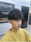 波巻きパーマ×マッシュ