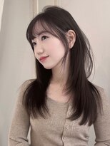 ノイズオオサカ 梅田店(NOISM OSAKA)&nbsp;小顔外ハネミディアムアッシュ20代30代40代くびれミディ韓国ヘア