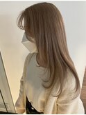 ミルクティーベージュ×顔回りレイヤー