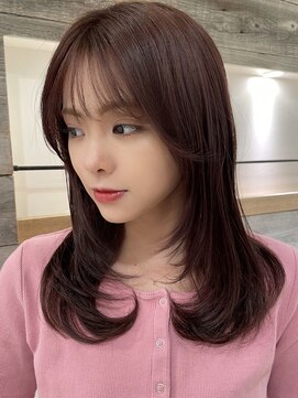 アイヴィ 表参道(IVY) 艶髪ピンクブラウンフェイスレイヤー【肥田亜沙美】