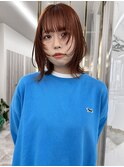 オレンジブラウン×フェイスレイヤー