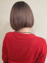 トレヘアー 京都 烏丸(tRe hair) ミニボブ　グレーピンク