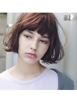 ミットバイツリー センター北(mit by tree)&nbsp;前髪セクションカラーテラコッタレトロボブ