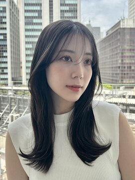 バイオレットジェム(Violet`jem) くびれヘアミディアムレイヤーカットオリーブカラーFU-06