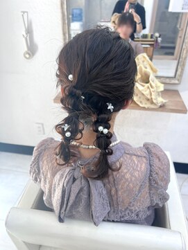 プティクローシェ バイ クオーレ(petite cloche by CUORE) 編みおろし 参列ヘア 結婚式ヘア
