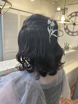 トッカ ヘアアンドトリートメント 難波店 クリップが可愛い☆ハーフアップウェーブ