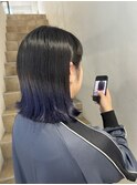 毛先カラーパープルブルー★秋山