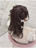 リボン×リボンハーフツイン*まゆ