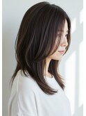 30代40代50代ロングレイヤーナチュラルストレート髪質改善