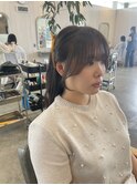20代30代大人美人小顔ブリーチなし韓国ヘアブラウンアッシュ