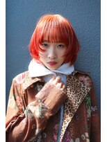 アンドスタイル(&style)&nbsp;オレンジブラウン　レイヤーカット　ウルフカット