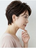 40代/50代/60代ひし形小顔ショートボブ絶壁解消白髪ぼかし△31