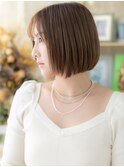 シースルーバンググレーベージュ小顔ミニボブc6大宮20代30代40代