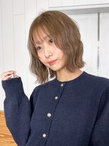 アルバム 銀座(ALBUM GINZA) ボブミディアムミディアムブリーチ顔周りレイヤー_F30465