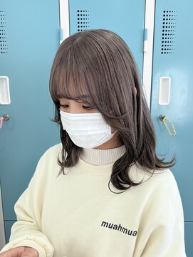 アロハナ 津店(ALOHANA) 初ブリーチにオススメ！アッシュグレージュ韓国風くびれヘア