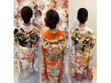 苦しくないお着付けで、一日楽に楽しくお過ごしください。